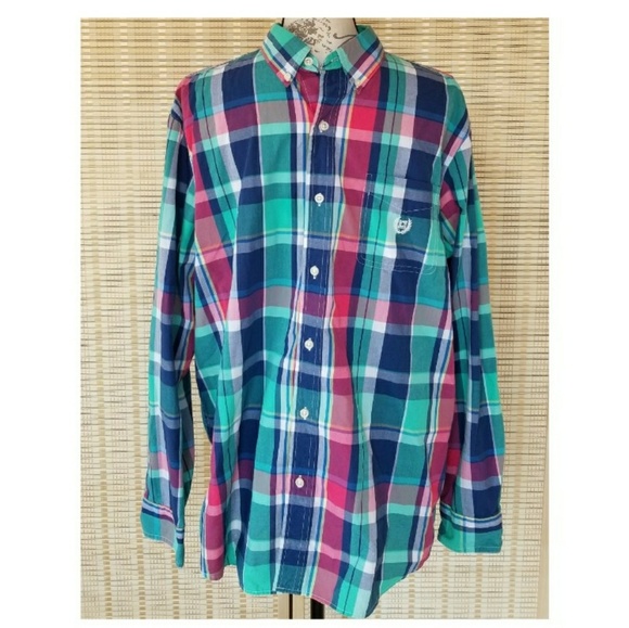 Chaps Other - CHAPS Blue Plaid Long Sleeve Shirt
